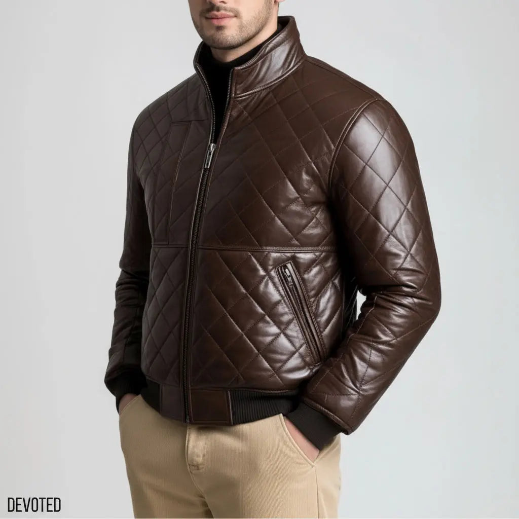 Skywagon Jacket Chocolate - Nappa Leather