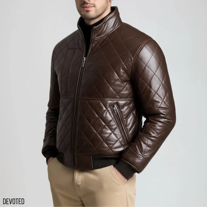 Skywagon Jacket Chocolate - Nappa Leather