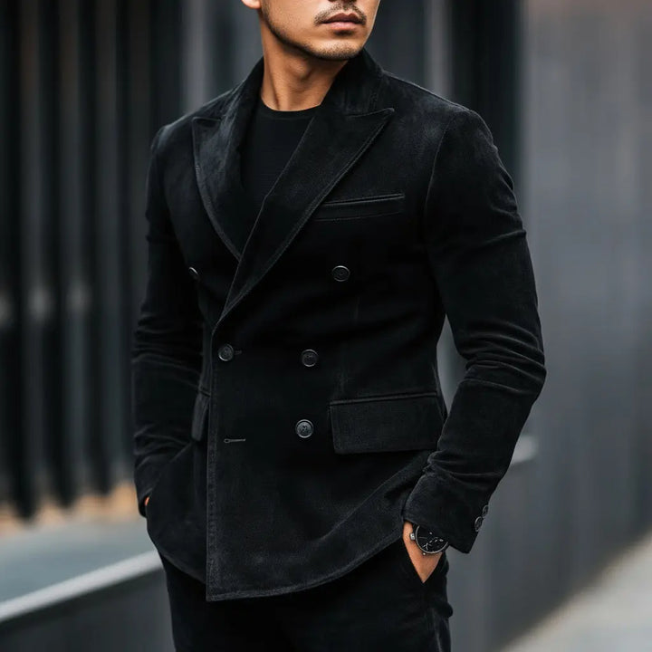 Spartan Blazer Black - Nappa Suede