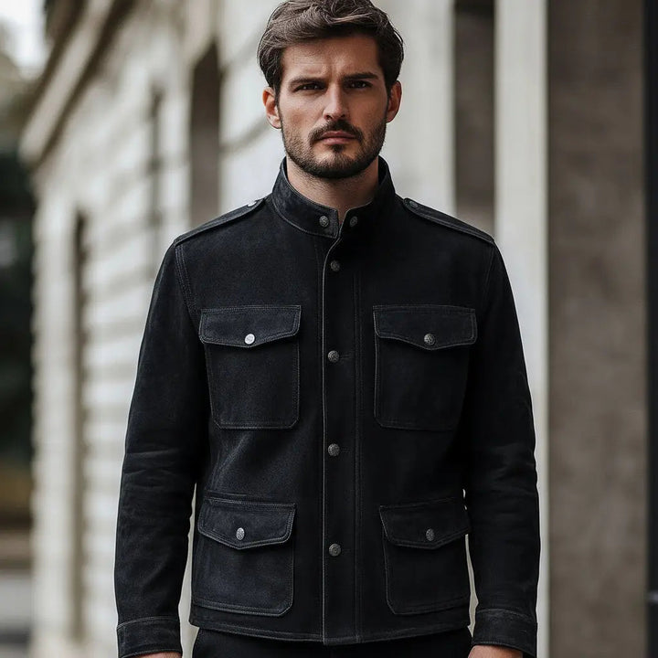Sukhoi Jacket - SALE Black - Nappa Suede