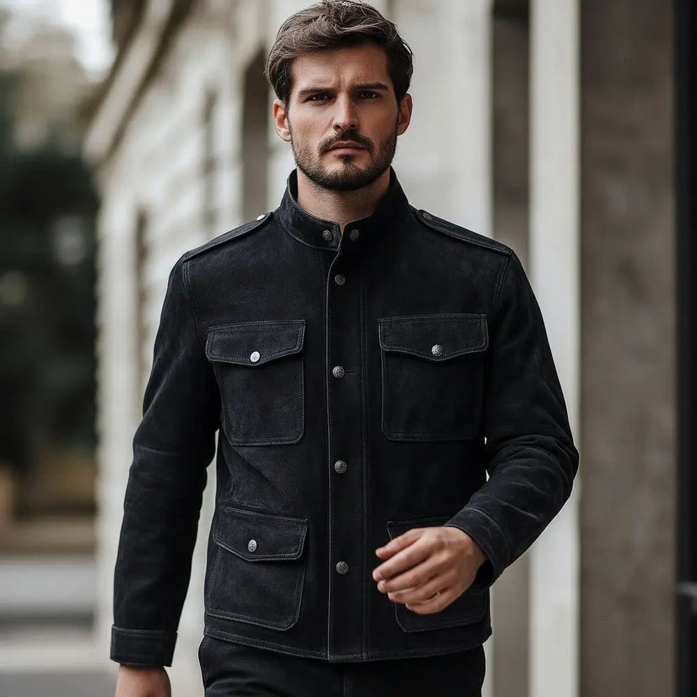 Sukhoi Jacket - SALE Black - Nappa Suede