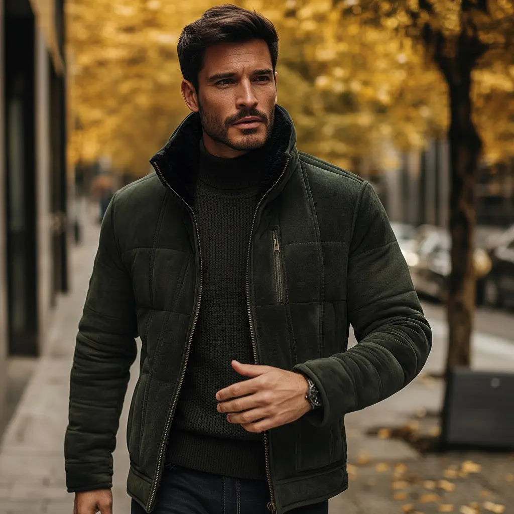 Viper Jacket - SALE Green - Nappa Suede