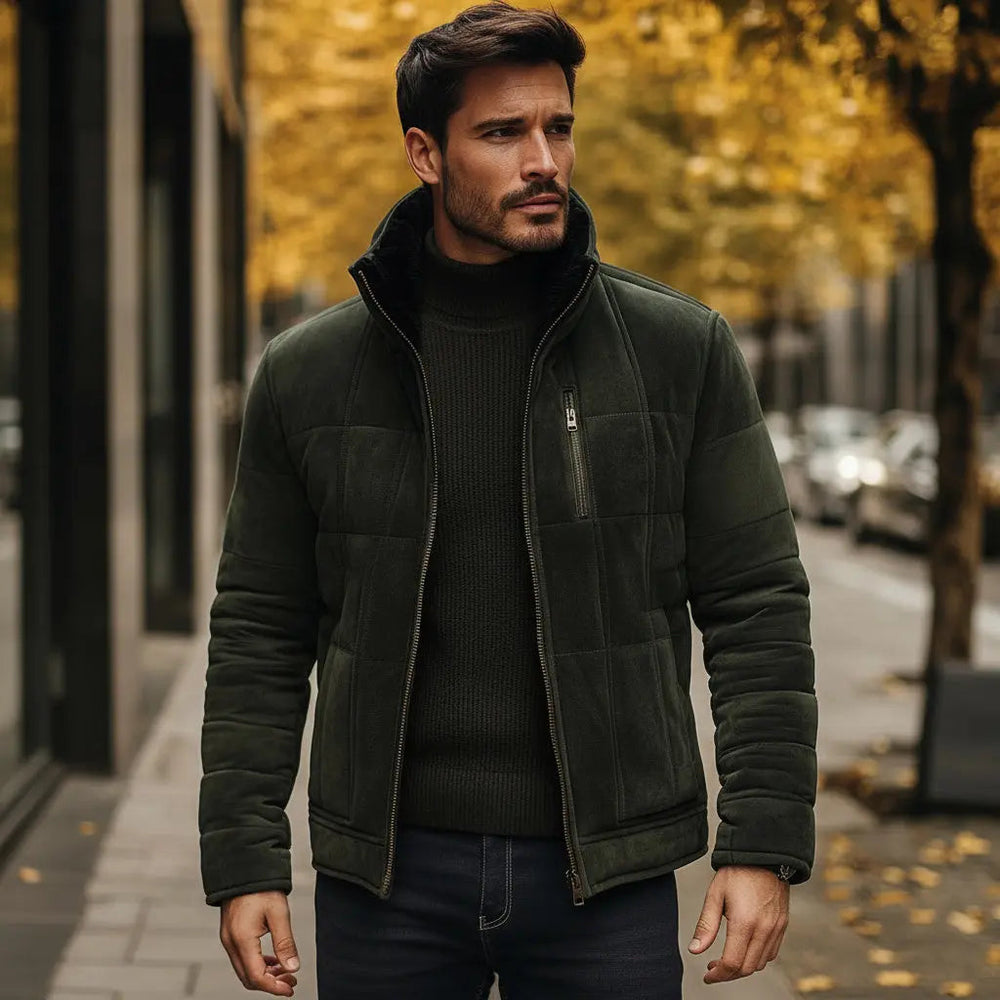 Viper Jacket - SALE Green - Nappa Suede