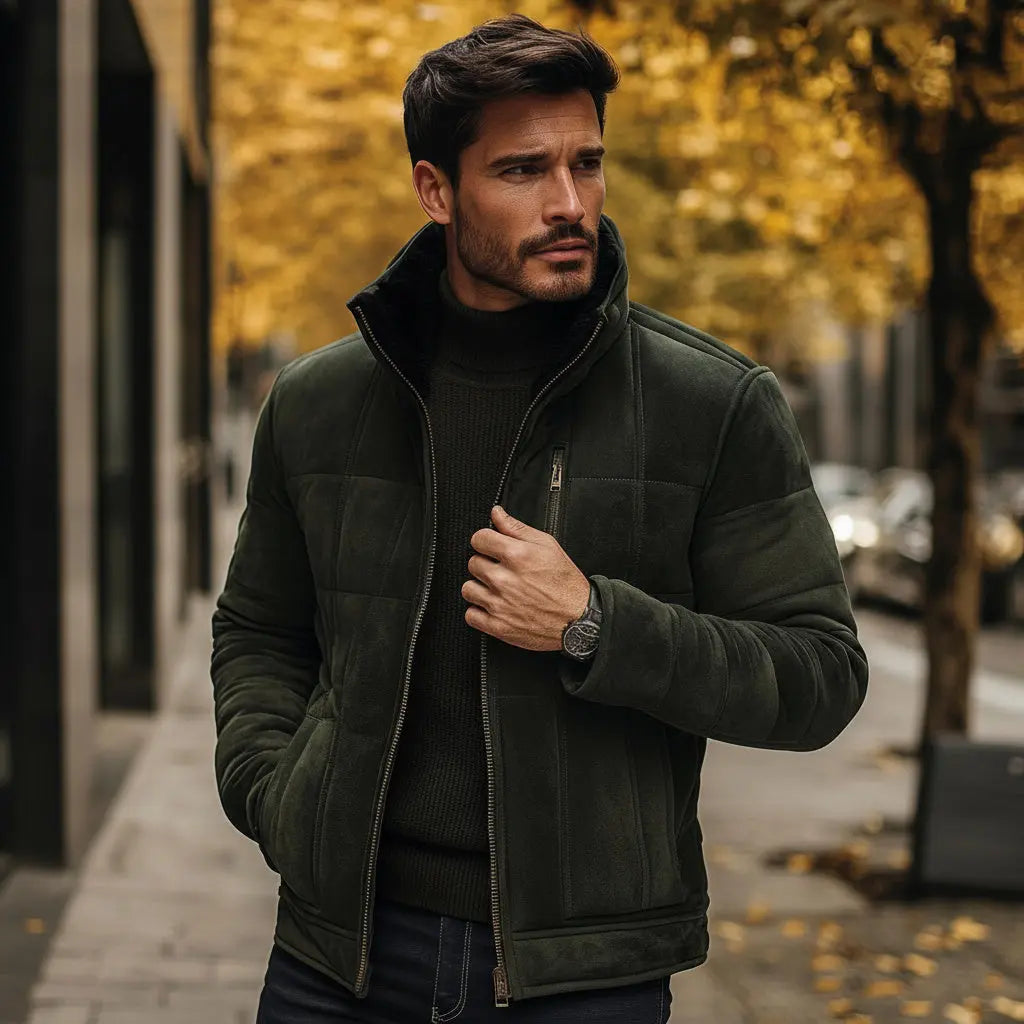 Viper Jacket - SALE Green - Nappa Suede