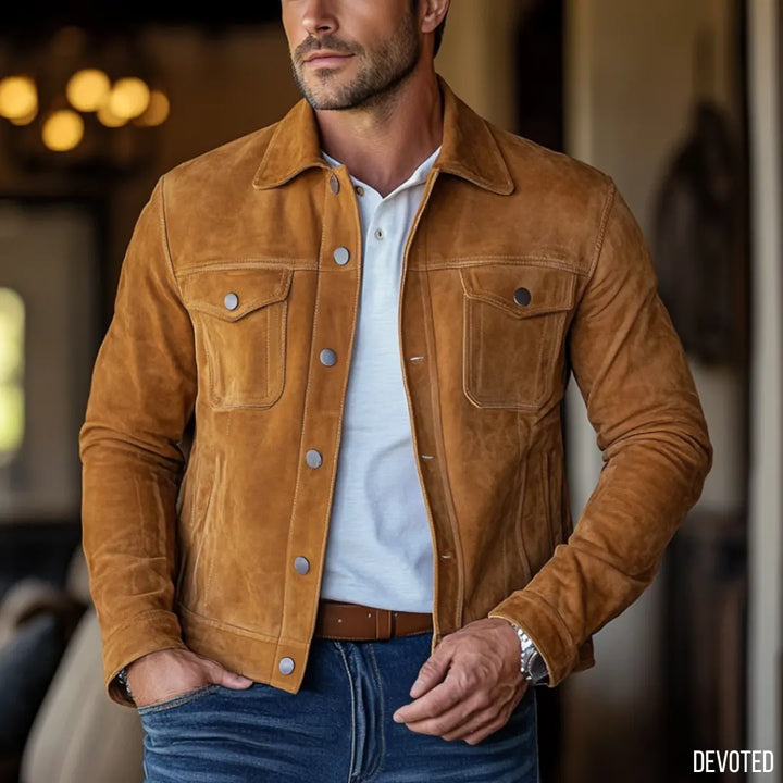 Warhawk Jacket Tan - Nappa Suede