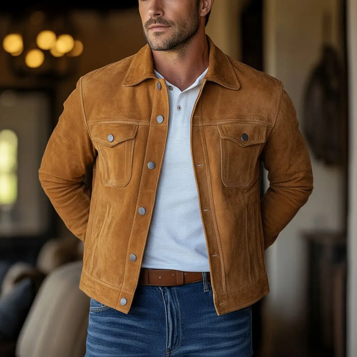 Warhawk Jacket Tan - Nappa Suede