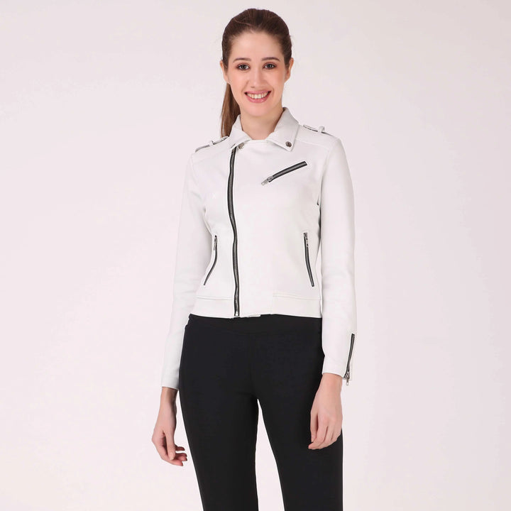 Evolve Jacket V2.0 Off White - All season poly fabric