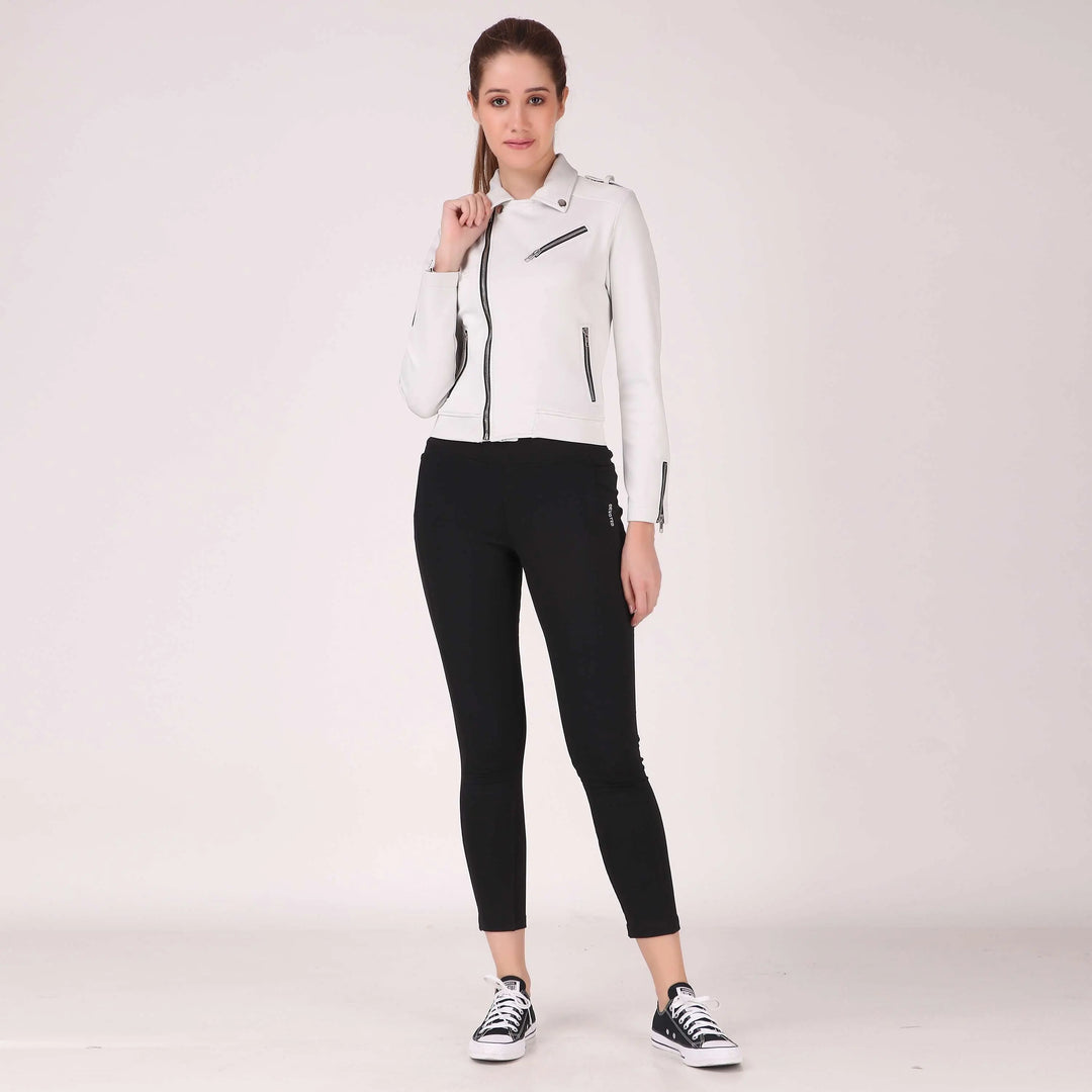 Evolve Jacket V2.0 Off White - All season poly fabric