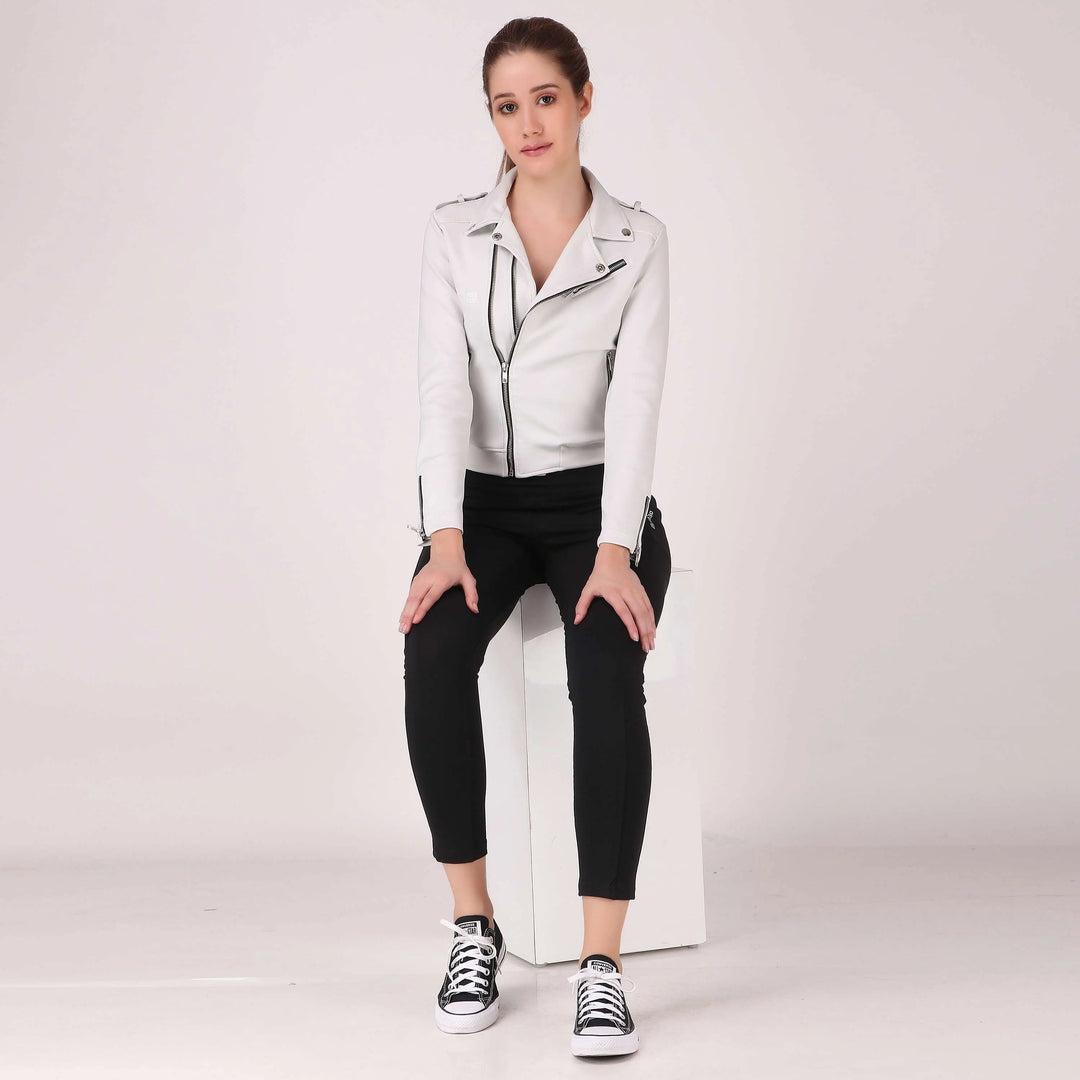 Evolve Jacket V2.0 Off White - All season poly fabric