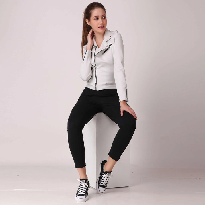 Evolve Jacket V2.0 Off White - All season poly fabric